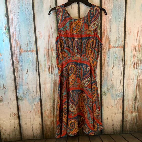 Free People Dresses & Skirts - Free People Paisley Print Silky Sleeveless Dress Size 0